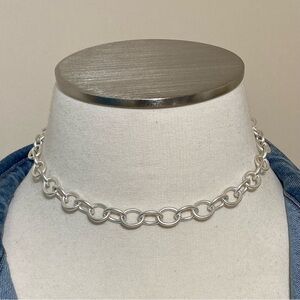 PARK LANE SILVER TONE LINK NECKLACE